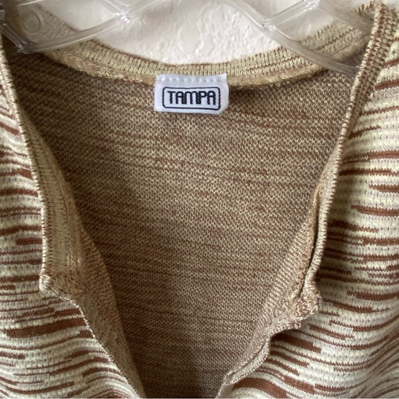 vtg Deep V Plunge Knit Top - Picture 5 of 8